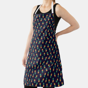 Pineapples On Navy Apron