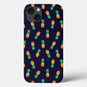 Pineapples On Navy iPhone 13 Case