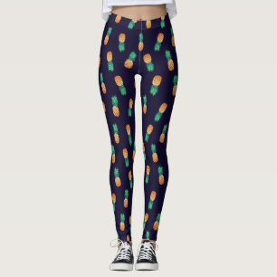 Pineapples On Navy Leggings