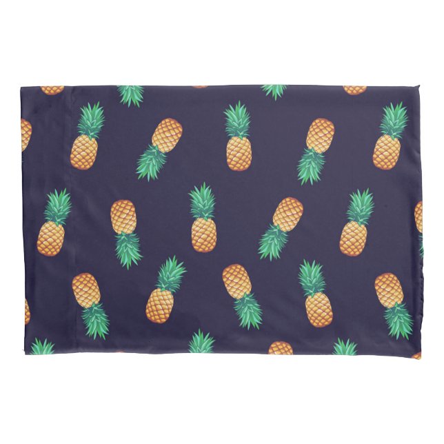 Pineapples On Navy Pillowcase (Front-Left)