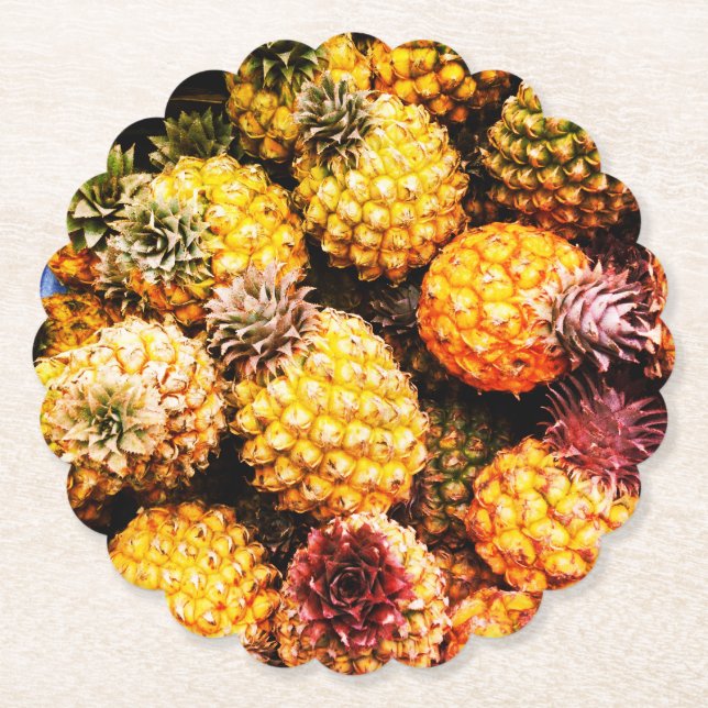 Pineapples Paper Coaster (Front)