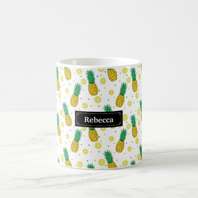 Pineapples pattern coffee mug (Center)
