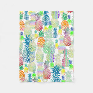 pineapples pattern fleece blanket
