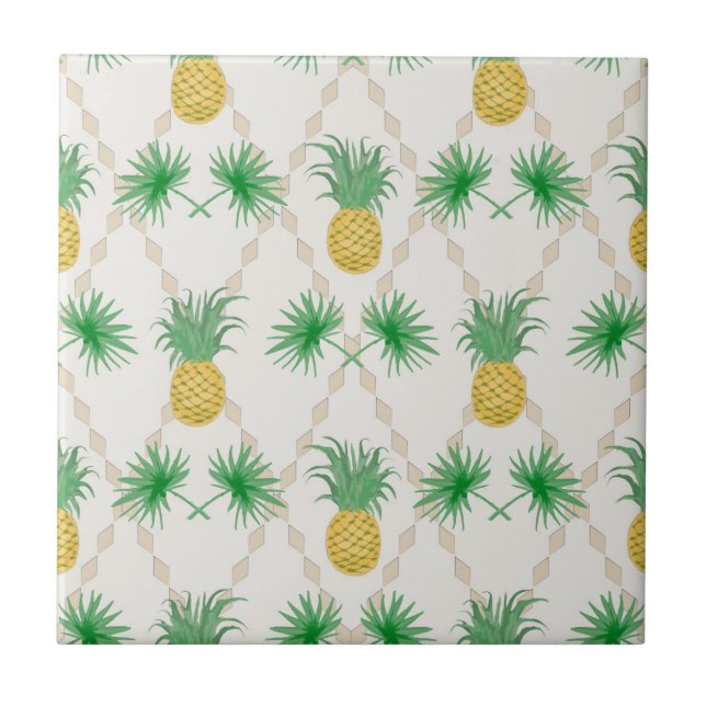 Pineapples, retro tile (Front)