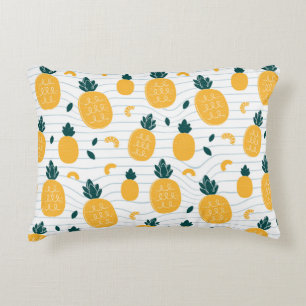 Pineapples seamless pattern decorative cushion