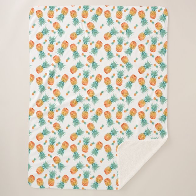 Pineapples Sherpa Blanket (Front)