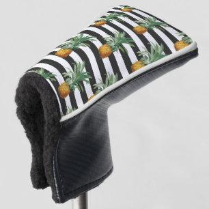 pineapples stripes grey golf head cover