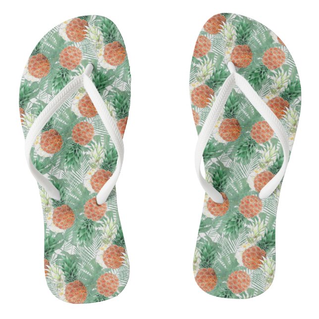 Pineapples, sweet couple . flip flops (Footbed)