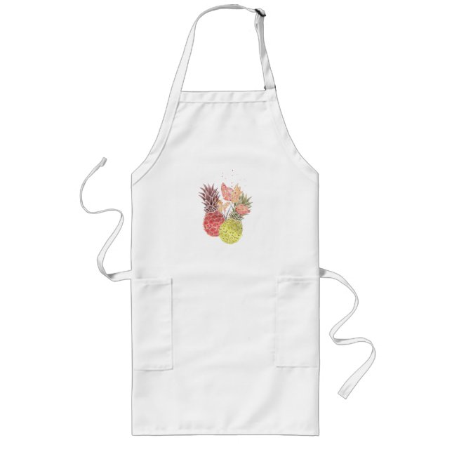 Pineapples, sweet couple . long apron (Front)