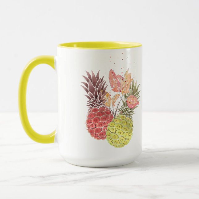Pineapples, sweet couple . mug (Left)