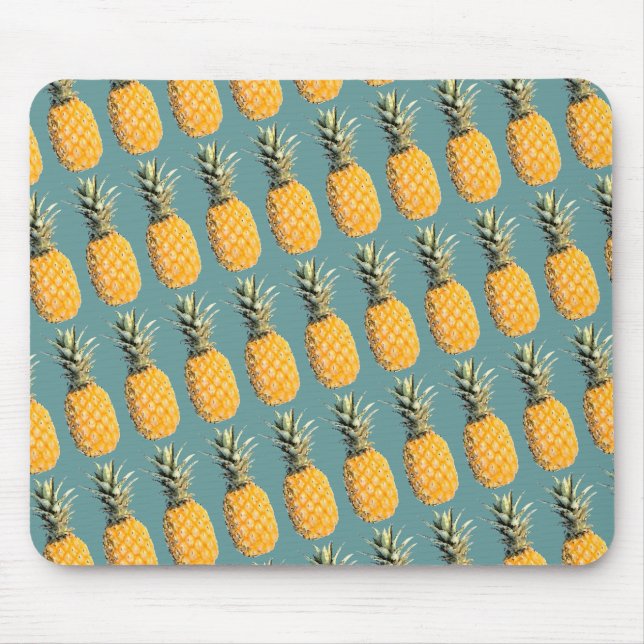 pineapples tropical pattern mouse mat (Front)