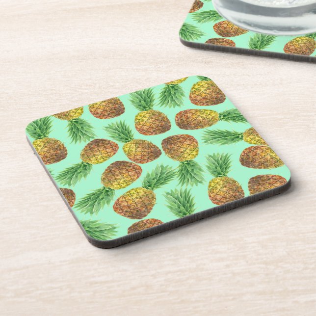 Pineapples watercolor 2 coaster (Left Side)