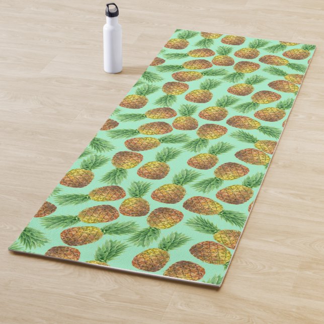 Pineapples watercolor 2 yoga mat (In Situ)