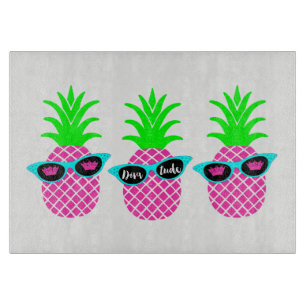 Pineapples with "DIVAtude" and Tiaras Cutting Board