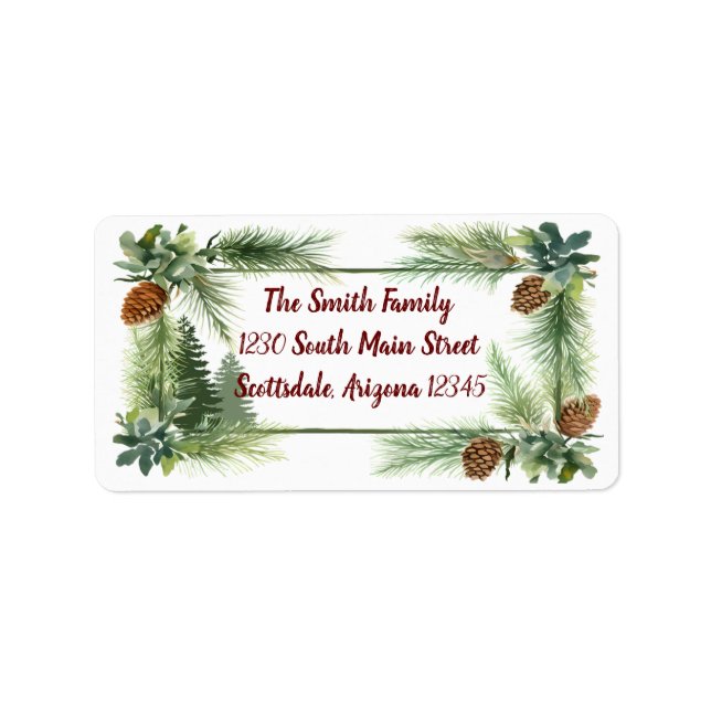 Pinecone 2.37x1.25 Address Label (Front)