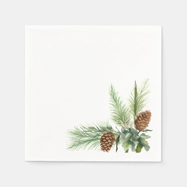 Pinecone 4.75x4.75 Cocktail Napkin (Front)