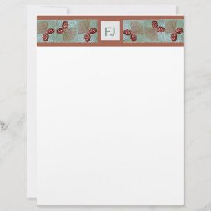 Pinecone Border Letterhead
