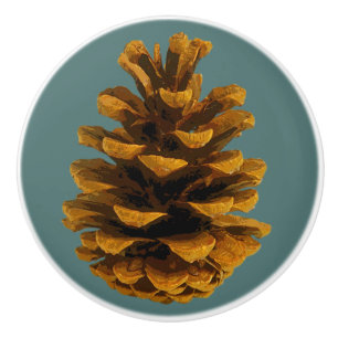 Pinecone ceramic knob