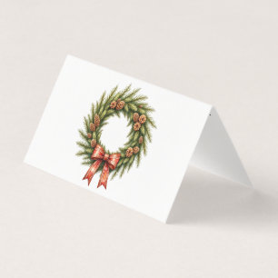 Pinecone Christmas Wreath Folded Card