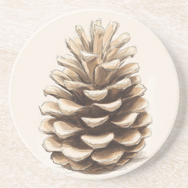 Pinecone Coaster (Front)