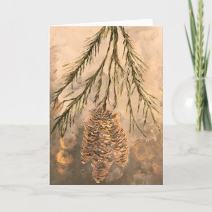 Pinecone Holiday Card