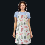 Pinecone Holiday Christmas Apron<br><div class="desc">A cheery pattern of red and green pinecones scattered across a cream background. Add to your Holiday decorations, Christmas, Hanukkah or Kawanza.</div>