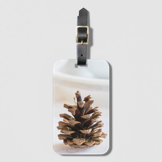 Pinecone Luggage Tag (Front Vertical)