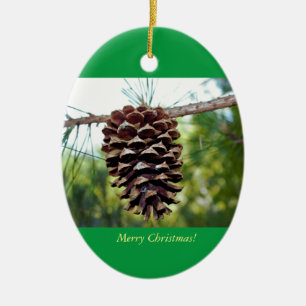 Pinecone Photo Ceramic Tree Decoration