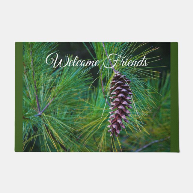 Pinecone Portrait Doormat (Front)