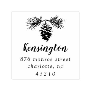 Pinecone   Return Address Self-Inking Stamp