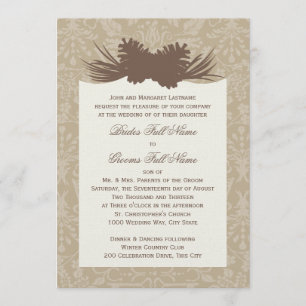 Pinecone Silhouette Invitation