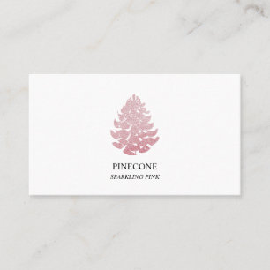 Pinecone Sparkling Glitter Business Card