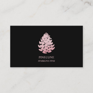 Pinecone Sparkling Pink Business Card
