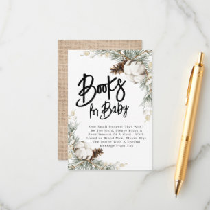 Pinecone Spruce Books For Baby Enclosure Card 