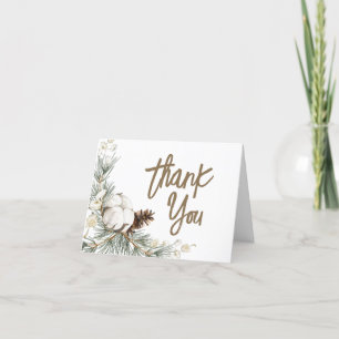 Pinecone Spruce Folded Thank You Card