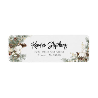 Pinecone Spruce Return Address Label