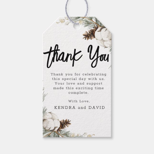 Pinecone Spruce Thank You Tag (Front)