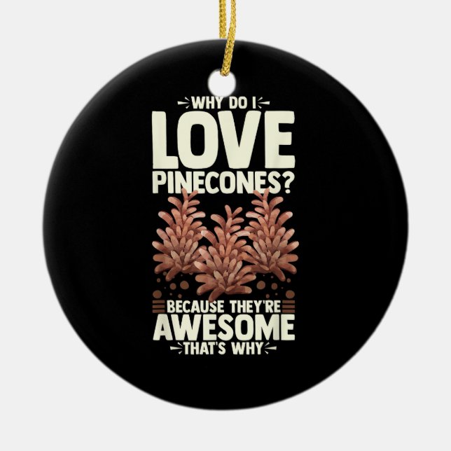 Pinecone Tree Funny Plant Mountain Forest Ceramic Tree Decoration (Front)