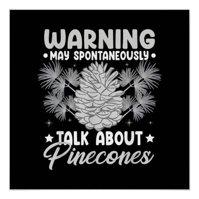 Pinecone Tree Funny Plant Mountain Forest Poster (Front)