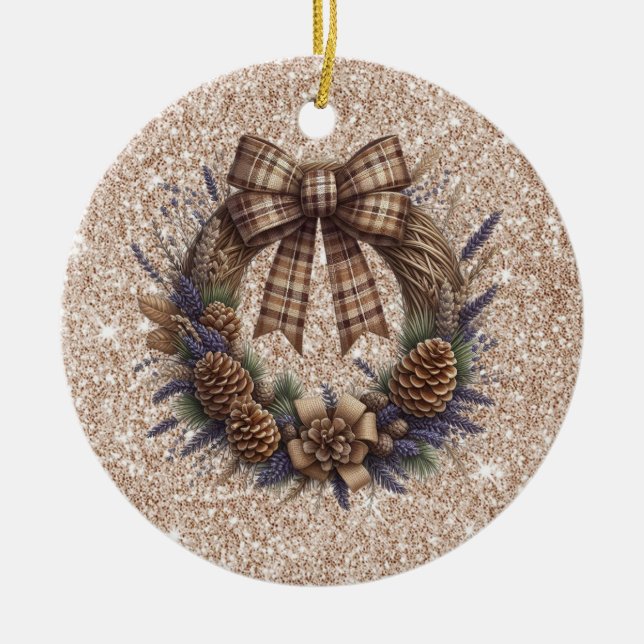 Pinecone Wreath Ornament (Front)