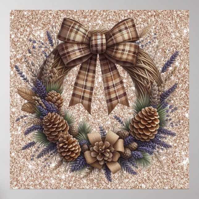 Pinecone Wreath Poster (Front)