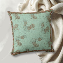 Pinecones and Distressed Chevron Stripes Cabin