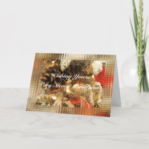 Pinecones Christmas card - customise as deisred