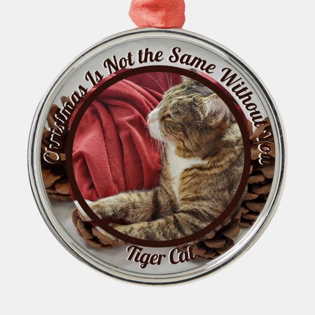 Pinecones Pet's Photo Name | Not the Same   Metal Tree Decoration (Front)