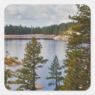 Pinecrest Lake California in August Square Sticker