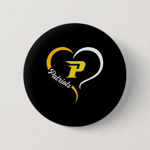 Pinecrest Patriots Logo Half Heart Slogan Hs 6 Cm Round Badge