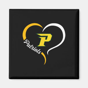 Pinecrest Patriots Logo Half Heart Slogan Hs  Magnet