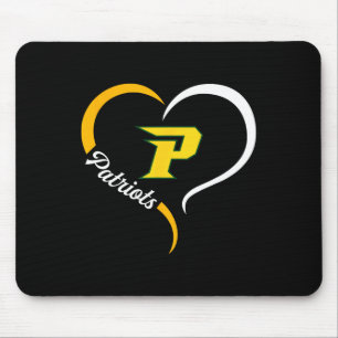 Pinecrest Patriots Logo Half Heart Slogan Hs Mouse Mat