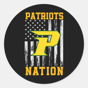 Pinecrest Patriots Logo Nation Hs Classic Round Sticker