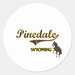 Pinedale Wyoming City Classic Round Sticker